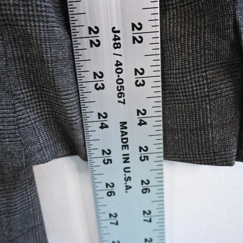 Michael Kors 46R Glenn Check 100% Wool Flannel Blazer Suit Jacket Sport Coat